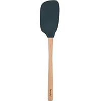 Flex-Core Wood Handled Spatula, Easy Clean, Removable Head, Heat Resistant, Charcoal