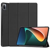 Custer Case for Xiaomi Pad 5/5 Pro/5 Pro 5G,Ultra-Thin PU-Leather Hard Shell Cover for Xiaomi Pad 5/5 Pro/5 Pro 5G - Black