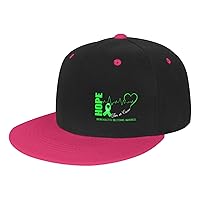 Hope for A Cure Bronchiolitis Obliterans Awareness Snapback Hat Flat Bill Hat Baseball Cap for Men Women Flat Brim Hats Pink