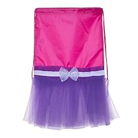 Tutu Dance Cinch Bag, Ballerina Party Favor Backpack, Dance Bags for Girls, Princess Birthday Bags - Pink/Purple CA2500TUTU