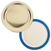Canning Lids - Mason Jar Wide Mouth Lid Toppers Fit Ball and Kerr Jars, 3.25 inch Food Grade with Thick Seals, USA Made, 60 Count, Gold