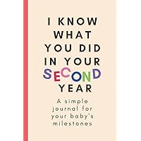 I know what you did in your second year.: A simple journal for your baby's milestones (I know what you did in your first years. A simple journal series for your baby's milestones) I know what you did in your second year.: A simple journal for your baby's milestones (I know what you did in your first years. A simple journal series for your baby's milestones) Paperback Hardcover