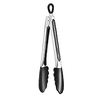 Cuisinart Silicone-Tipped 9-Inch Tongs,Black