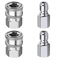 2Sets NPT 3/8 Inch Stainless Steel Male and Female Power Washer Quick Disconnect Kit,Pressure washer quick connect fittings,(Internal Thread)
