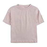 Women Teen Girls Long Sleeve Striped Crop Top Sleeve Crewneck T Shirts Tops Tee Clothes for Children Girls Top Pack