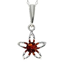 Genuine Baltic Amber & Sterling Silver Lucky Star Pendant without Chain - GL2010