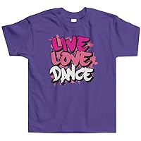 Threadrock Little Girls' Live Love Dance Toddler T-Shirt