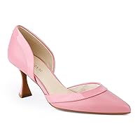 JENN ARDOR Women's Pumps Low Heels Pointed Closed Toe Kitten Dress Shoes for Women Comfortable Stiletto Heeled Sandals Classic Wedding Party D'Orsay Work Pumps