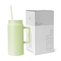 Simple Modern 50 oz Mug Tumbler with Handle and Straw Lid | Reusable Insulated Stainless Steel Large Travel Jug Water Bottle | Gifts for Women Men Him Her | Trek Collection | 50oz | Sandy Seas
