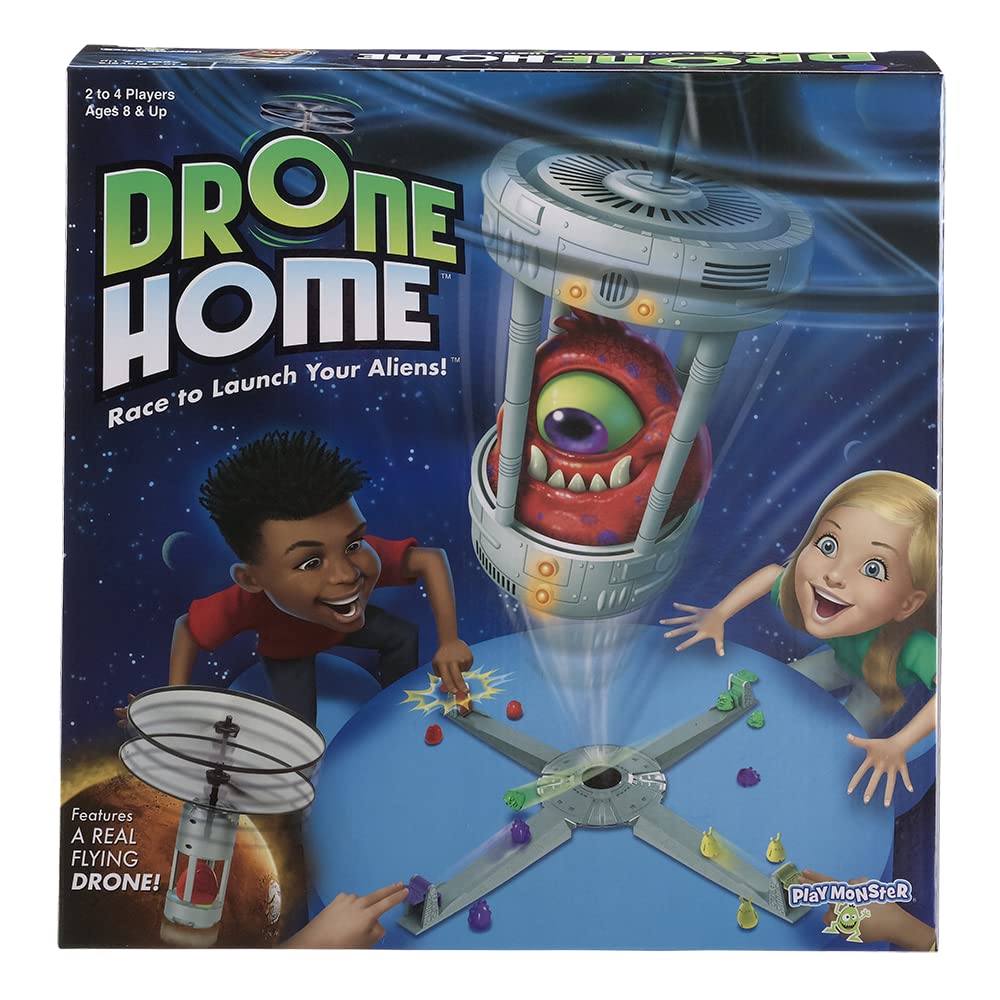 Drone Home — First Ever Game with a Real, Flying Drone — Great, Family Fun — for 2-4 Players — for Ages 8+