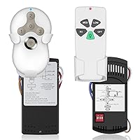 Hunter Fan Remote Control Replacement, Universal Ceiling Fan Remote Control Kit for Hunter Harbor Breeze Hampton Bay, 3-Speed Control Fans with Dimmer, Suitable for Hunter 99122 99123 99600