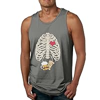 Skeleton Maternity Pizza & Beer Together Men's Muscle Tee Tank Top