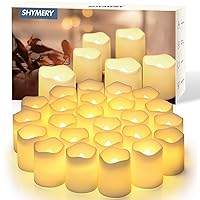 Flameless Votive Candles, Flickering Electric Fake Candle,24 Pack 200+Hour Battery Operated LED Tea Lights in Warm White for Wedding, Table, Festival, Halloween,Christmas Decorations