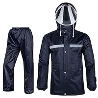 Women Men Rain Suit High Vis Rain Jacket with Hood Rain Gear