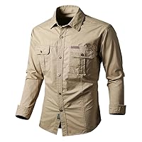 Cotton Men's Shirt Long Sleeve Business Casual Solid Color Slim fit Workwear Casual Business Shirt
