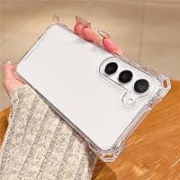 Luxury Transparent Hard Acrylic Hole Phone Case for Samsung Galaxy S24 Ultra S23 Plus Clear Armor Bumper Cover,Transparent,for S24 Ultra