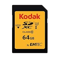 Kodak SD Card 64GB UHS-I U3 V30 Ultra - 95MB/s Max Read Speed - Write Speed 85MB/s Max - Storage of 4K Ultra HD Videos and HD Photos - SD Card