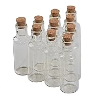 50pcs 35ml Transparent Glass Wishing Bottles With Cork Drift Bottles Jars For Wedding Vials Decoration Gifts Diy Jars (50, 35ml)