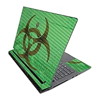 MightySkins Carbon Fiber Skin for Alienware M17 R3 (2020) & M17 R4 (2021) - Biohazard | Durable Textured Carbon Fiber Finish | Easy to Apply and Change Style | Made in The USA