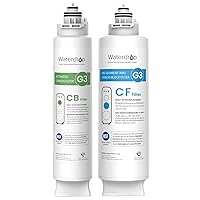 Waterdrop WD-G3-CF Filter, with WD-G3-CB Filter, Replacement for WD-G3-W, WD-G3P600 and WD-G3P800-W Reverse Osmosis System, Bundle