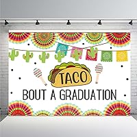 MEHOFOND 7x5ft Mexican Fiesta Taco Bout a Graduation Class of 2022 Backdrop Banner Prom Congrats Grad Party Supplies Cactus Decor Photoshoot Studio Props Background