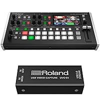 Roland V-8HD 18-Channel HD Video Switcher, 8X HDMI Inputs, Built-in Multi-Viewer Preview Monitor with Video Capture Device