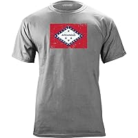 Classic Distressed Arkansas State Flag Vintage T-Shirt