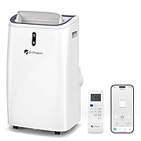 DR.PREPARE 14,000 BTU Portable Air Conditioner with WiFi Enabled, Cooling, Dehumidifier, Fan & Sleep Modes 4-in-1 Portable AC w/Remote Control & 67'' Window Kit, Cools Up To 700 sq. ft, 1-24H Timers