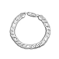 Women Girls Chain Bracelets Link 20 CM Vintage Style Silver Plated Chain Link Party Jewelry