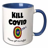 3dRose Funny Kill Covid Dartboard Please Get Vaccinated Covid19 Pandemic - Mugs (mug_340991_6)