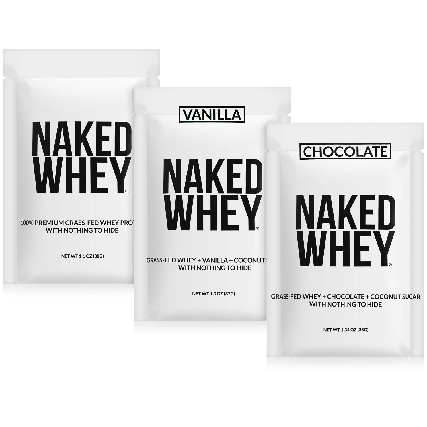 Mua Naked Nutrition Naked Whey Sample Pack Unflavored Chocolate And Vanilla Tr N Amazon M