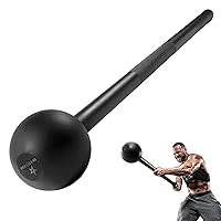 Yes4All Steel Mace Bell for Strength Training - Support Full Body, Muscles, Shoulder, Grips & Forearms Workouts to Rehabilitation, Stretching 5, 7, 10, 15, 20, 25, 30lb For Woman & Man