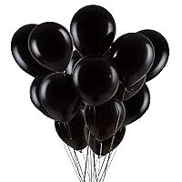 Black Balloons for Halloween Decoration 12inch 100pcs Black Latex Balloons for Brthday Party Decoration