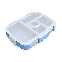 Bentgo® Kids Prints Tray with Transparent Cover - Reusable, BPA-Free, 5-Compartment Meal Prep Container with Built-In Portion Control for Healthy Meals At Home & On the Go (Rainbows and Butterflies)