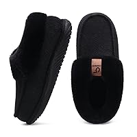COFACE Women's Memory Foam House Slippers Arch Support Moccasin Winter Shoes Ladies Warm Fuzzy Faux Fur Collar With Indoor Outdoor Rubber Sole