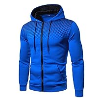 Mens Zip Up Hoodie Sweatshirt Casual Lightweight Fleece Sherpa Lined Warm Jacket Parkas Coat Outwear Big and Tall