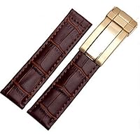 19mm/20mm Leather Band Strap bracelet Buckle Fit for Rolex Daytona Submariner watch