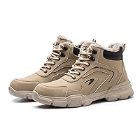 Steel Toe Shoes for Men，Mens Work Safety High Top Sneaker