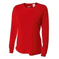 A4 Women’s Cooling Performance Crew Long Sleeve | Moisture-Wicking