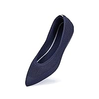 Frank Mully Womens Pointed Toe Flats Knit Dress Shoes Comfort Women Shoes Slip On Shoes for Woman Classic Softable Shoes Low Wedge