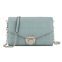 AOSSTA Women's Clutches Bag Evening Bags Faux Leather Multi Compartment Pockets with Chain for Wedding