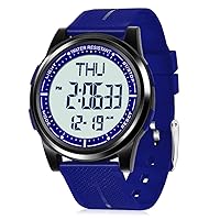 WIFORT Digital Watches Men Women 5 ATM Waterproof Watch with EL Backlight Dual Time Zone Stopwatch Countdown Alarm Clock Ultra Light and Wide Angle Display Digital Watch Unisex