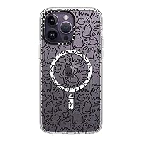 CASETiFY Clear iPhone 14 Pro Max Case [Not Yellowing / 6.6ft Drop Protection/Compatible with Magsafe] - Funny Doodle Kitty Cats Pattern