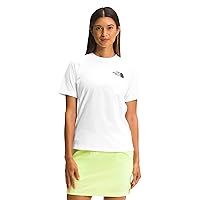 THE NORTH FACE Women's Short Sleeve Box NSE Tee (Standard and Plus Size), TNF White/Apricot Ice Dye Ombre Fill, XX-Large