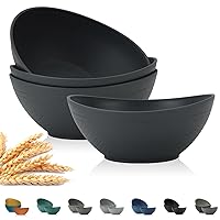 PYRMONT 65 OZ Large Cereal Bowls Set of 4,Serving Bowls,Plastic Salad Bowls,Big Bowl Sets for Soup,Salad,Pasta,Cereal,Stackable for Easy Storage Microwave & Dishwasher Safe (4-Pack)