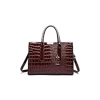 CBUJHXQ Wallet Ladies Pantent Leather Women Messenger Bag Alligator Women Crossbody Shoulder Handbag Women Ladies Handbag (Color: Brown)