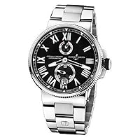 New Mens ULYSSE NARDIN Marine Chronometer Manufacture Black Watch 1183-122-7M/42