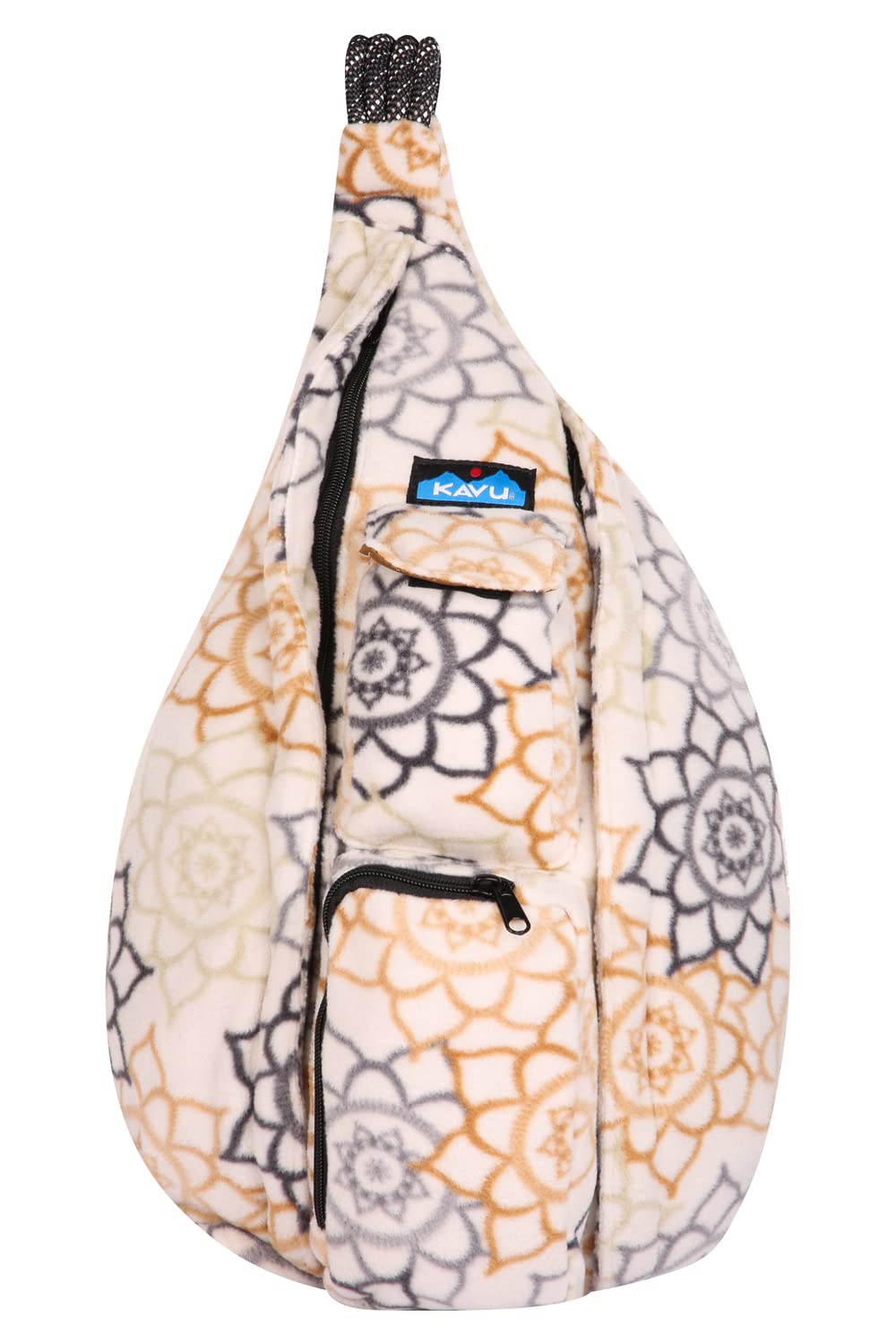 KAVU Original Polar Rope Sling Crossbody Fleece Polyester Bag - Snow Garden