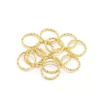 50pcs 20mm Round Gold Jump Rings Twisted Open Split Rings Jump Rings Connector for Jewelry Makings Findings Supplies DIY (Gold, 1.8mm*20mm-50pcs)