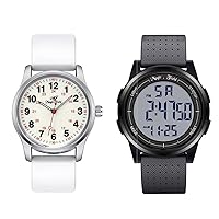 SIBOSUN Mens Digital Watch Sports Military Watches Waterproof Outdoor Chronograph Wrist Watches for Men with LED Back Ligh Alarm Date Mens Watches Black